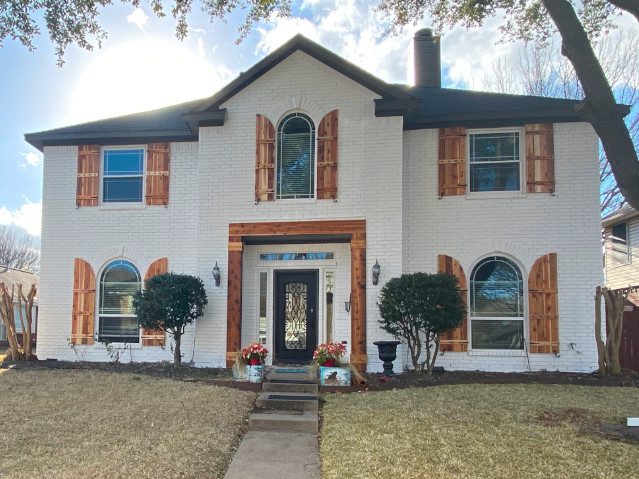 Exterior House Painting Project With Painted Front Door