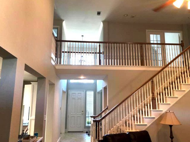 Interior House Painting Project With Painted Staircase