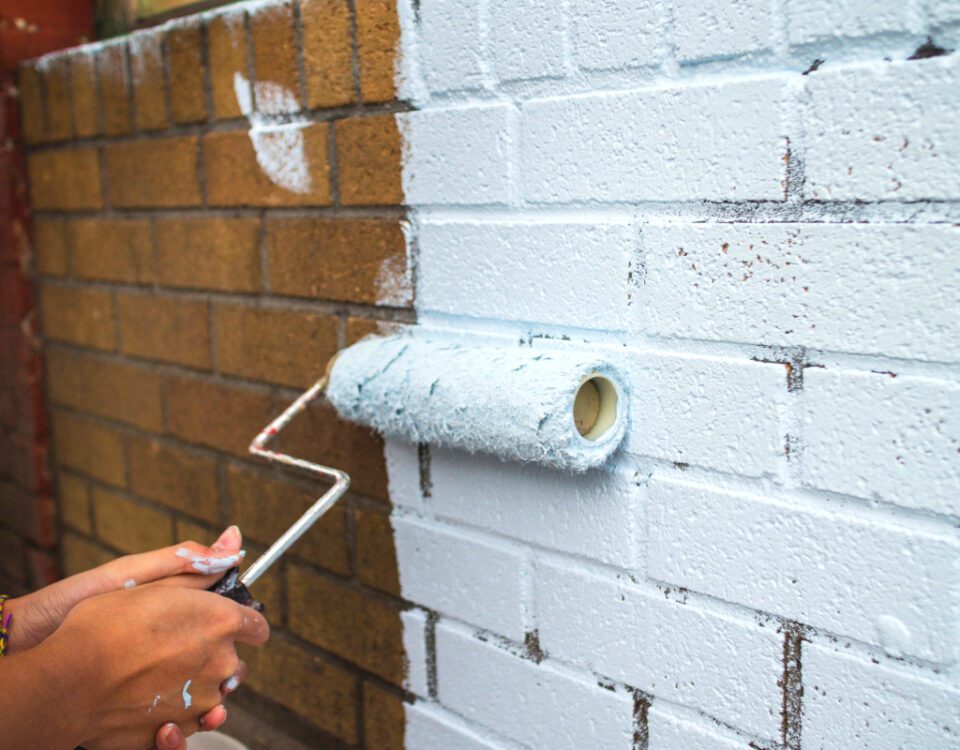 Painting a brick house