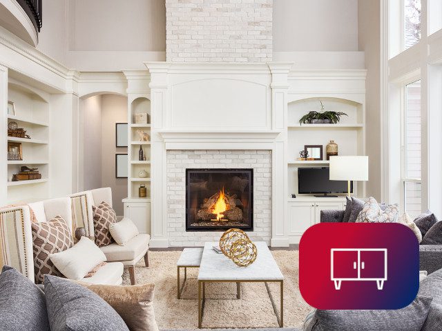Living Room Cabinet Painting Service