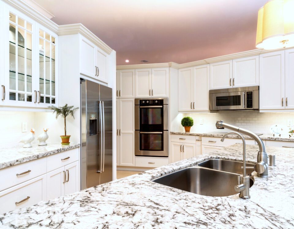 Painted Kitchen Cabinet Example In Luxury Home