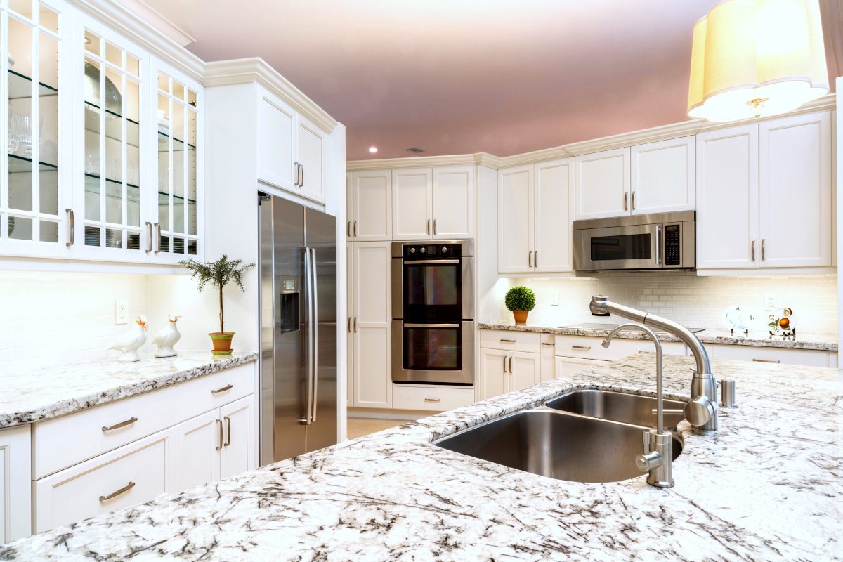 Painted Kitchen Cabinet Example In Luxury Home
